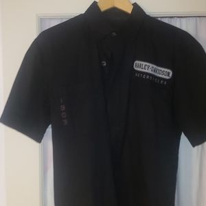 Short sleeve Harley Davidson Button down shirt